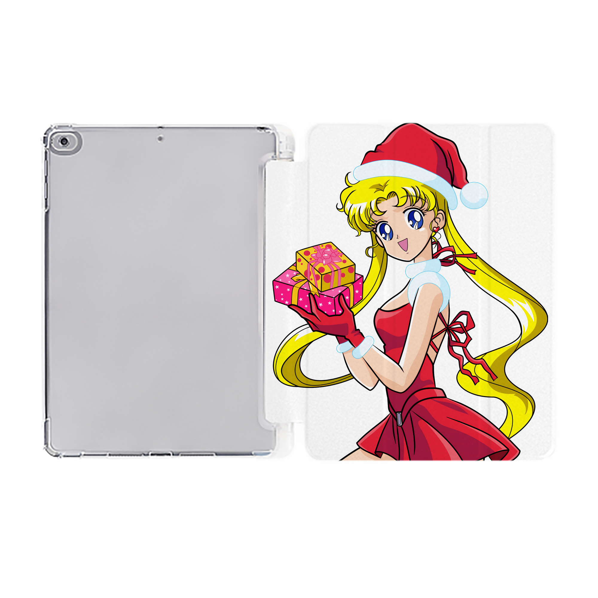 （画像用） 美少女戦士セーラームーン 月野 うさぎ つきの うさぎ Sailor Moon Tsukino Usagi IPad ケース ペン収納付き 三つ折りスタンド PUレザー×シリコン 対応機種9.5/10.5/10.9インチ